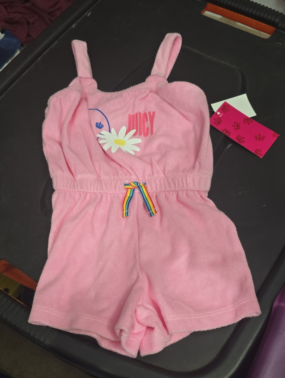 Juicy By Juicy Couture Girls Terrycloth Romper. New. 2t.